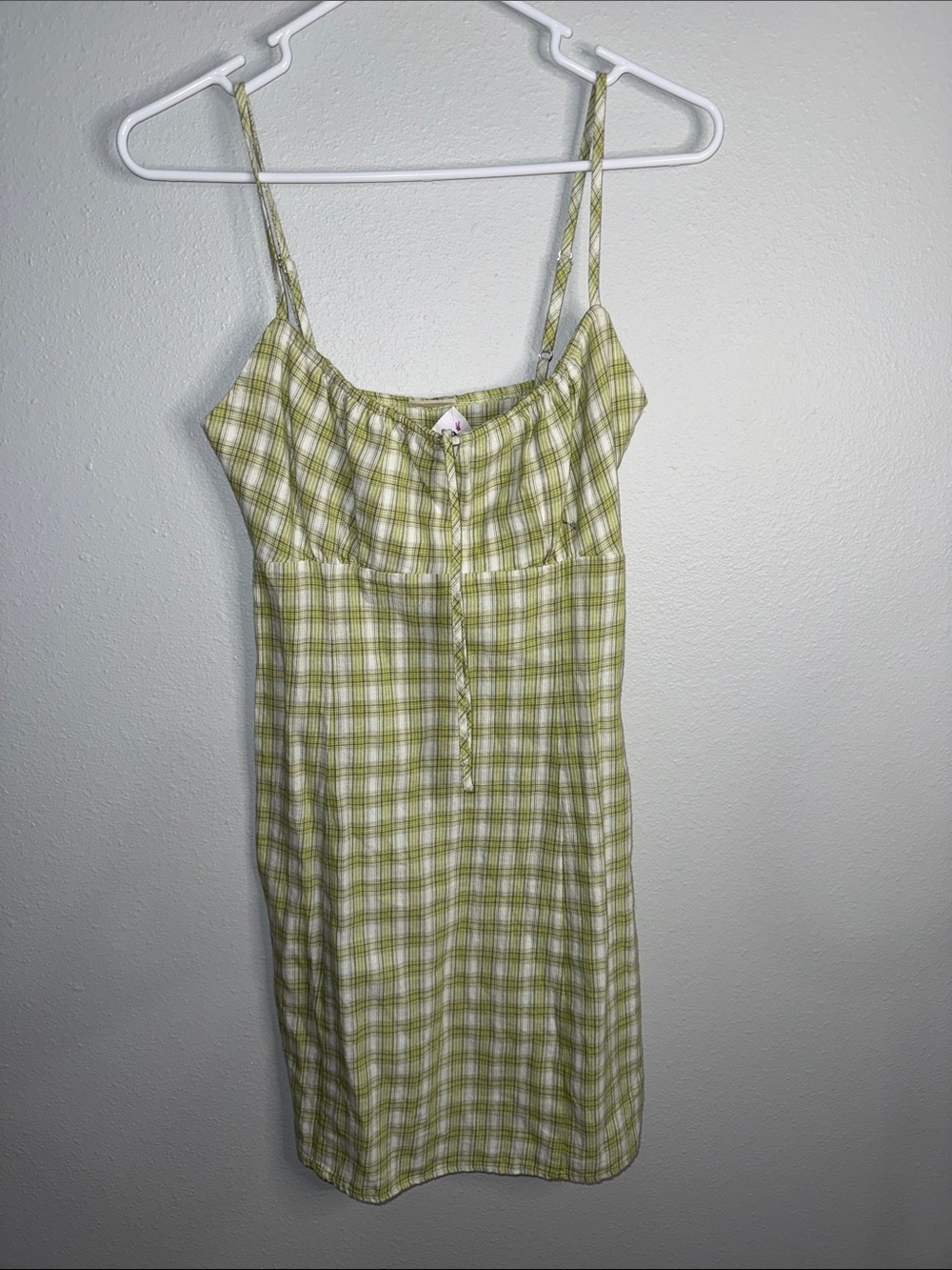 NWT Brandy Melville John Galt Green Plaid Dress One Size